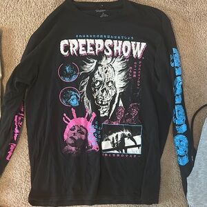 Graphic Long Sleeve Shirt - Black